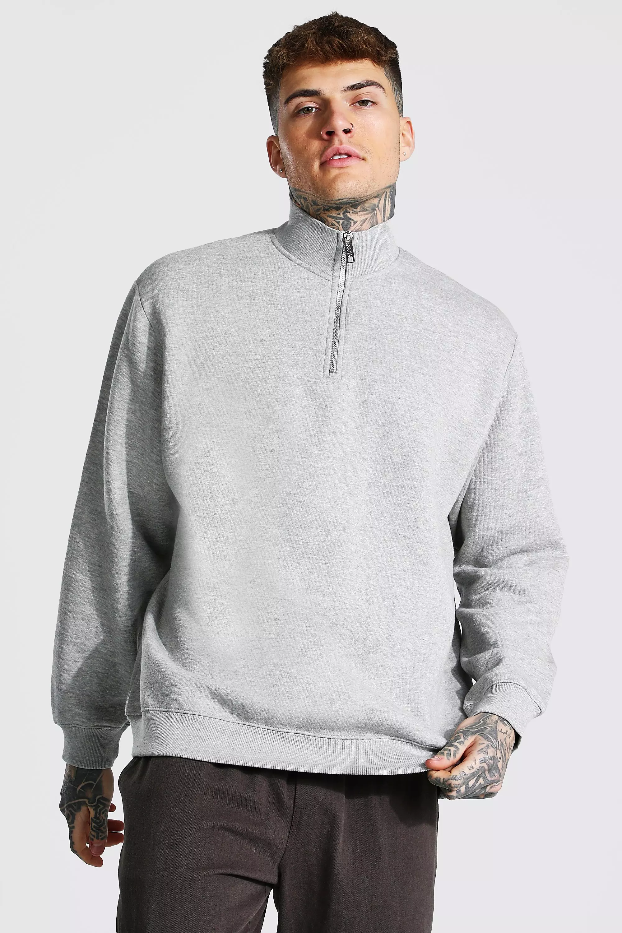 Grey funnel hotsell neck sweatshirt